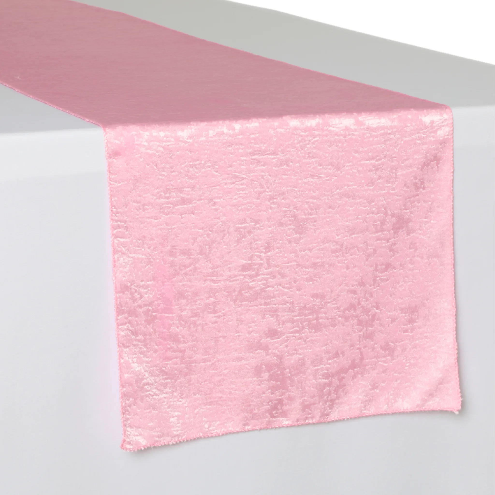 Crinkle Shimmer Table Runner - Pink