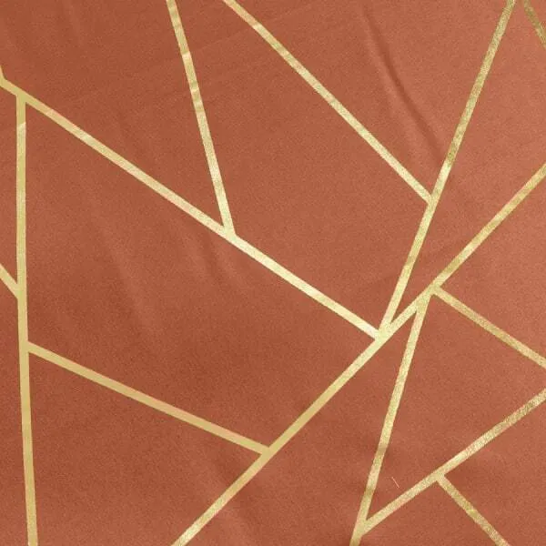 6' GOLD FOIL TERRACOTTA Rectangular Linen