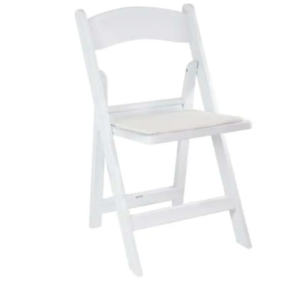 Adult White Garden Padded Chair