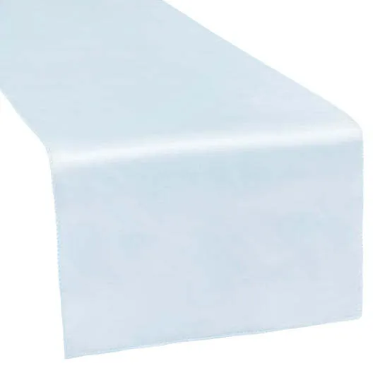 Satin Table Runner - Baby Blue