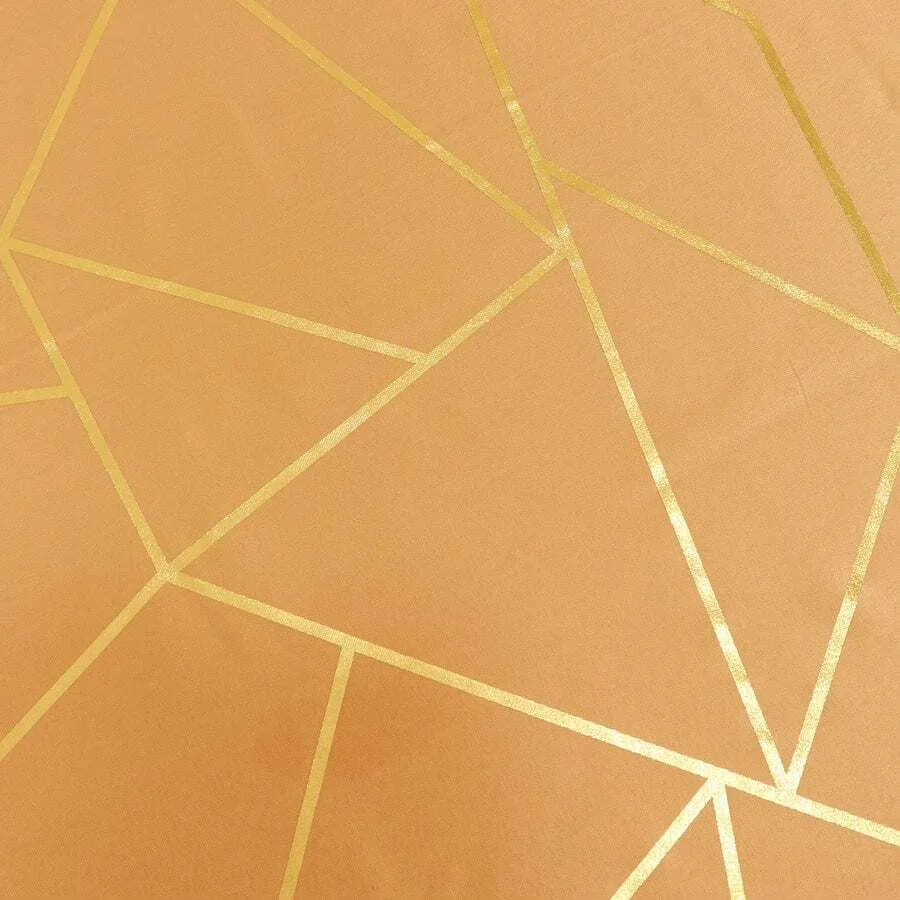 120" GOLD FOIL GOLD Round Linen