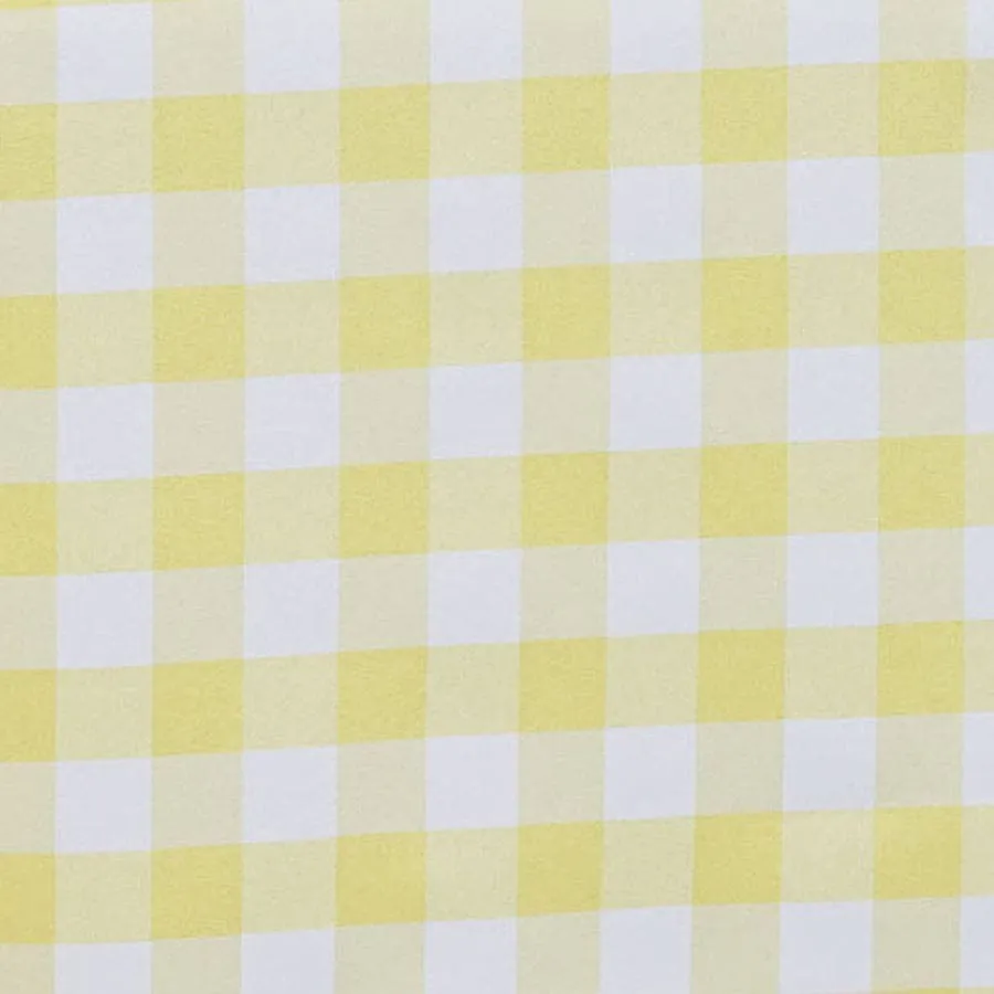 120" YELLOW & WHITE PICNIC Round Linen