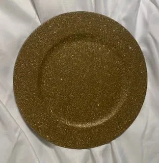 Decorative Charger - Gold Glitter