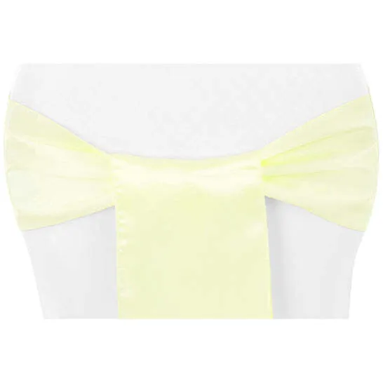 Standard Satin Chair Sash - Yellow