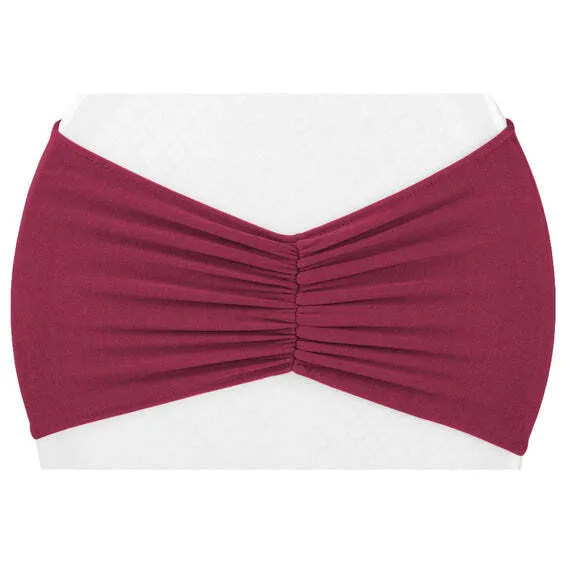 Ruffled Spandex Chair Band - Burgundy