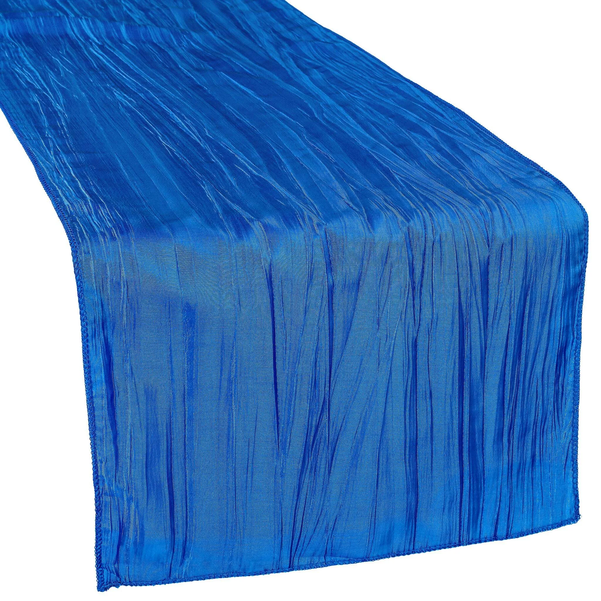 Accordion Crinkle Taffeta Table Runner - Royal Blue