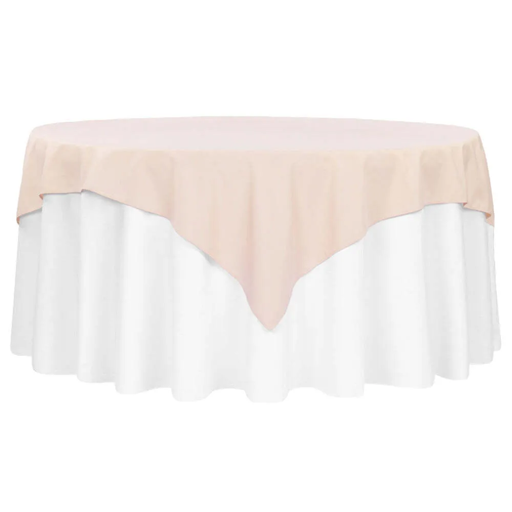 Polyester Square 72" Overlay/Tablecloth - Blush/Rose Gold