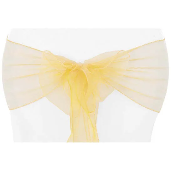 Organza Chair Sash - Gold Antique