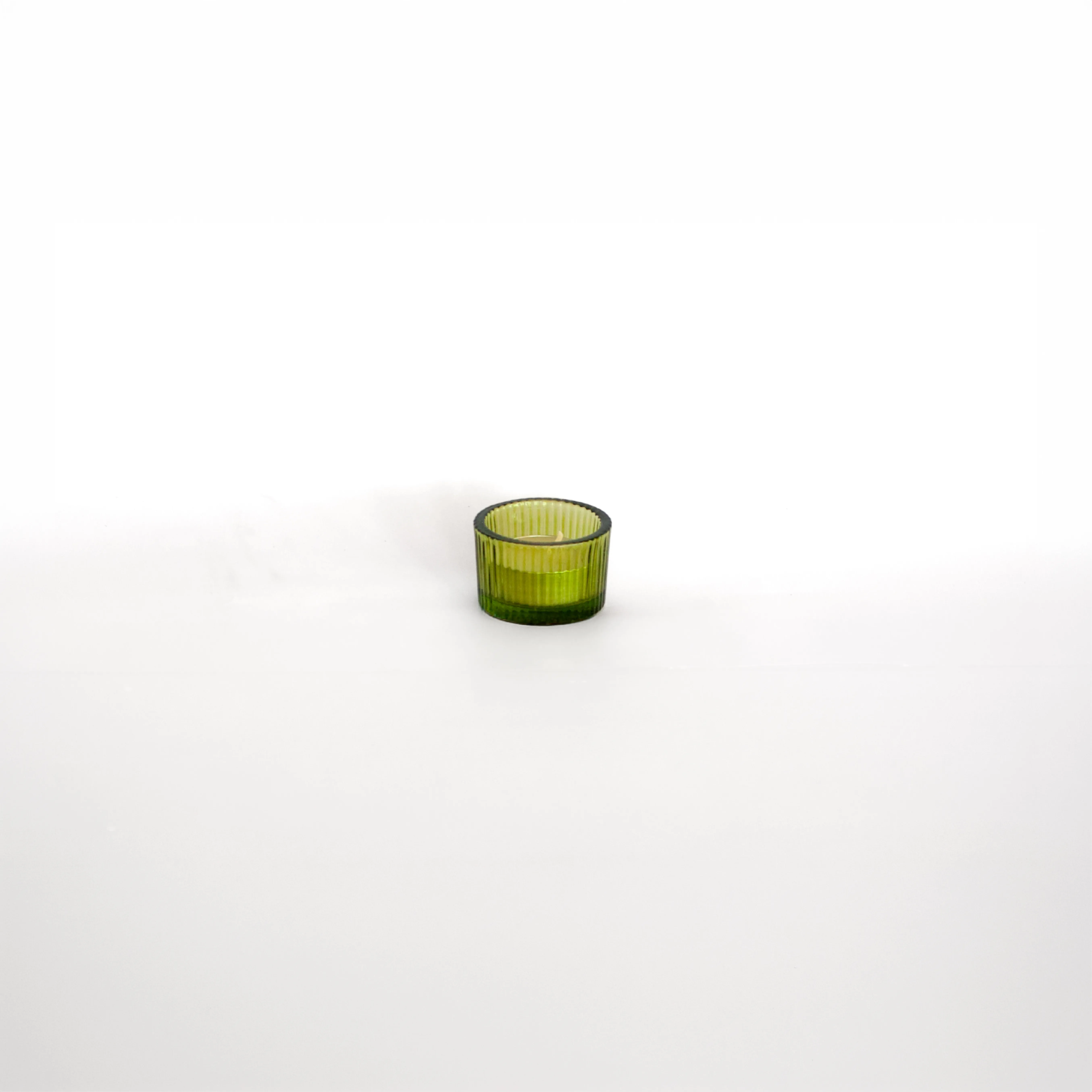 Green Fluted Tealights