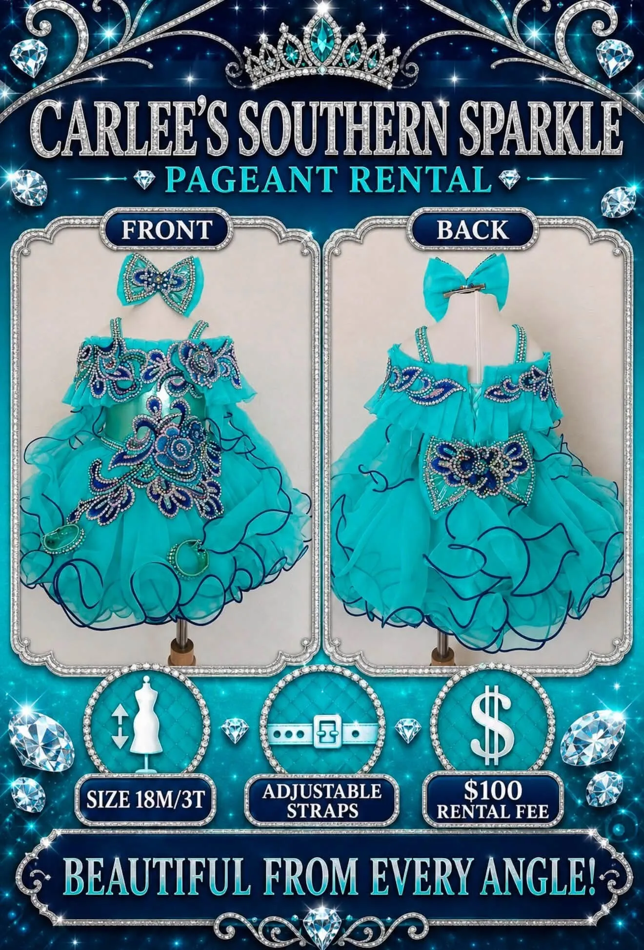 18m-3T Blue Gemics Dress