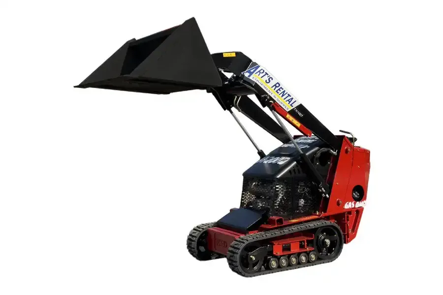 MINI SKID STEER WITH AUGER ATTACHMENT 