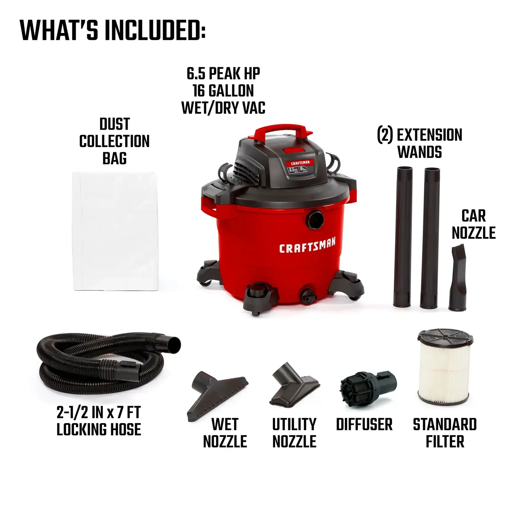 Craftsman 16 Gallon 6.5 HP Wet/Dry Vacuum