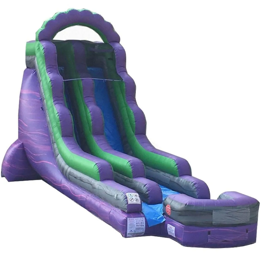 18' Purple Marble Inflatable Slide (Wet/Dry)