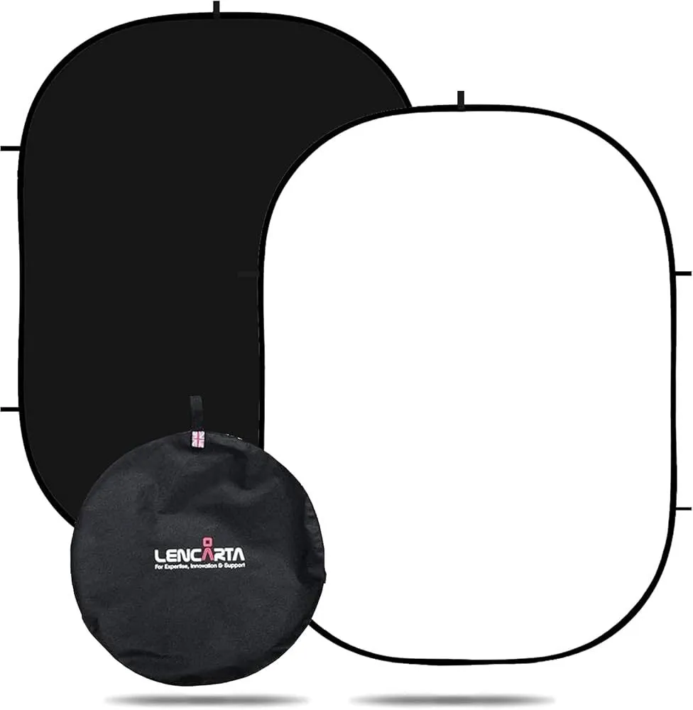 LENCARTA 1.5m x 2m Black & White Background 