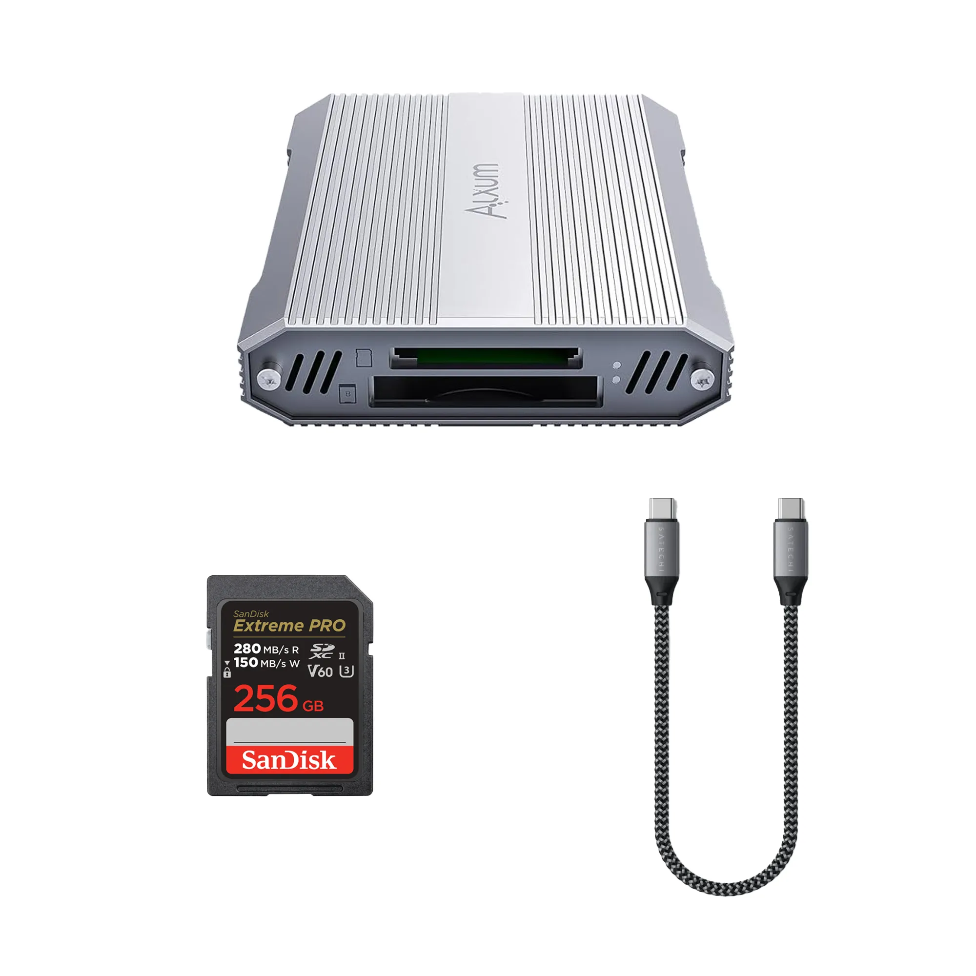 Sandisk SD Card V60 II (256GB) & USB-C Card Reader