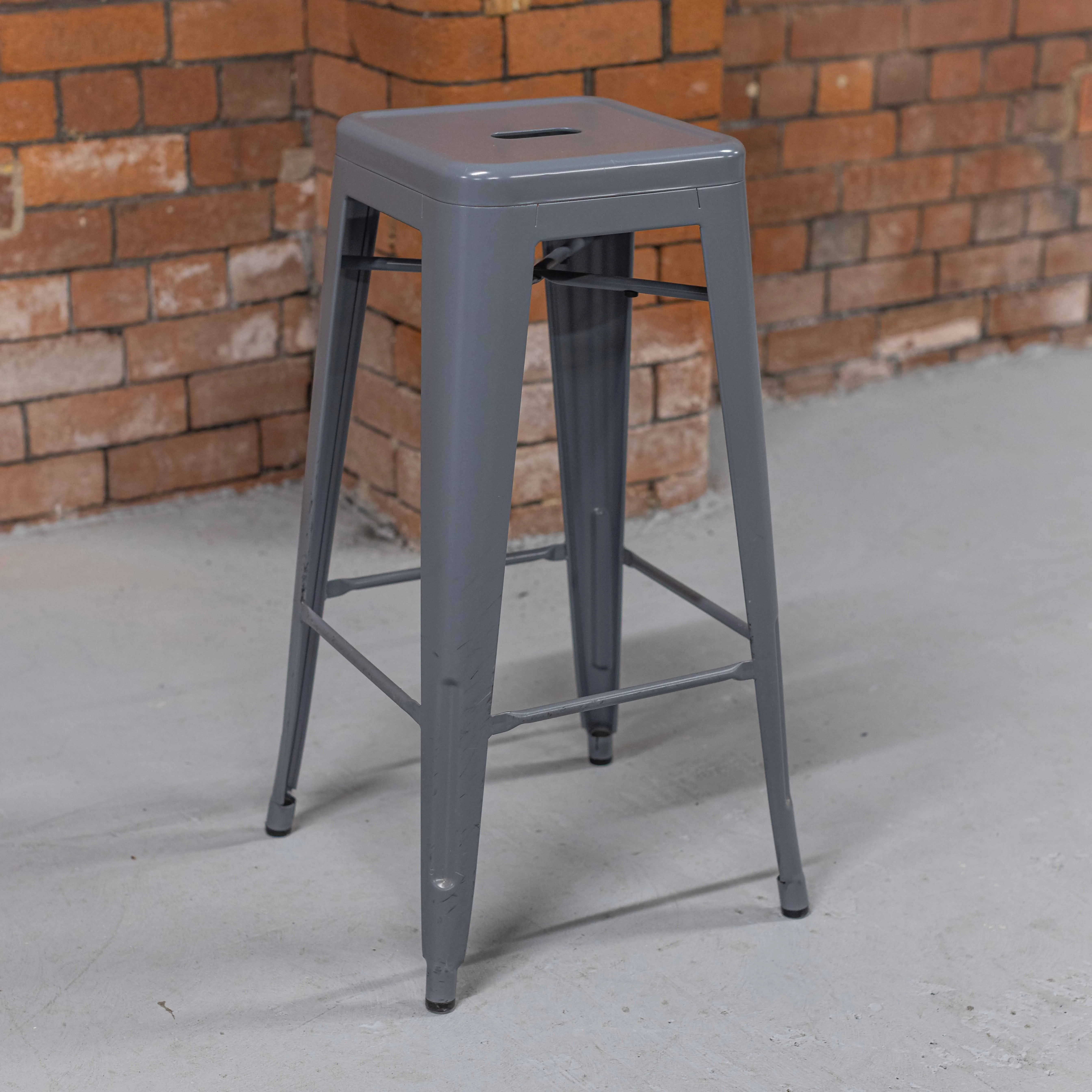 Grey Metal Stool