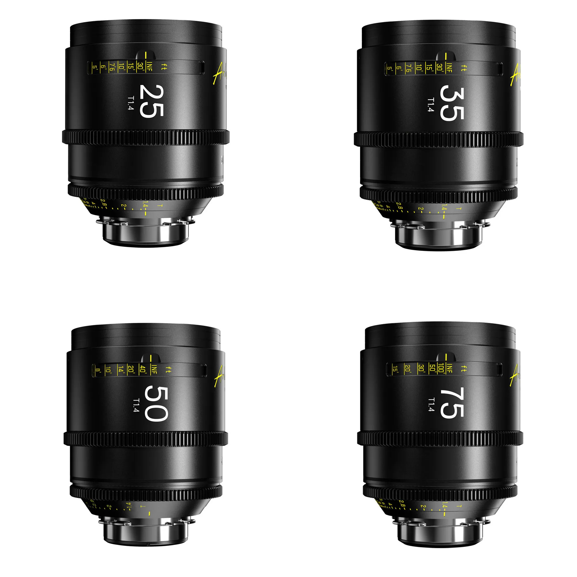 DZO Arles Lens Kit - 25, 35, 50, 75mm T1.4 - Metric - PL Mount