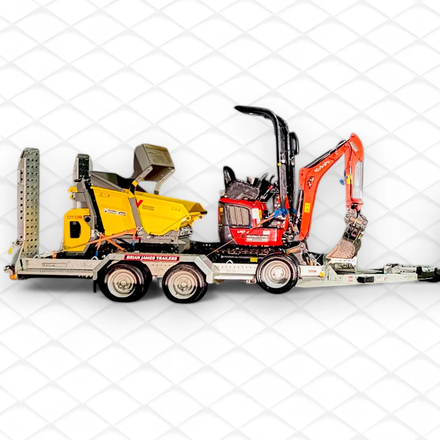 Bagger 1.2t + Dumper 800kg + Anhänger