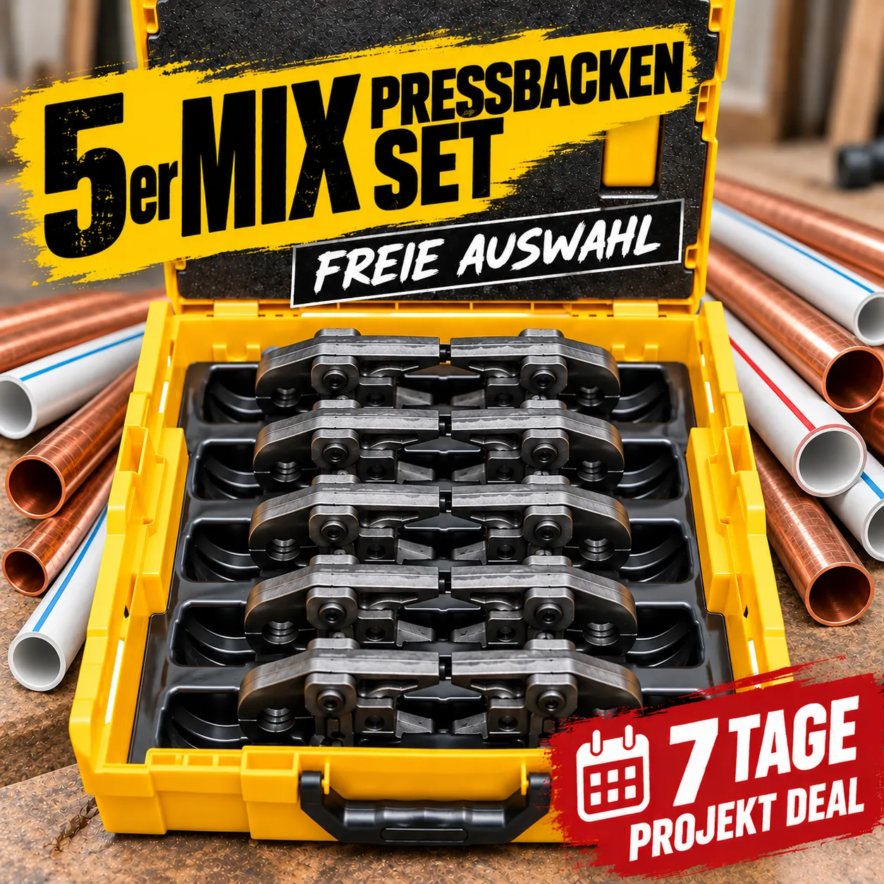 [MIETE] Pressbacken Set | 5er Mix Konturen (freie Auswahl) | inkl. Lieferung