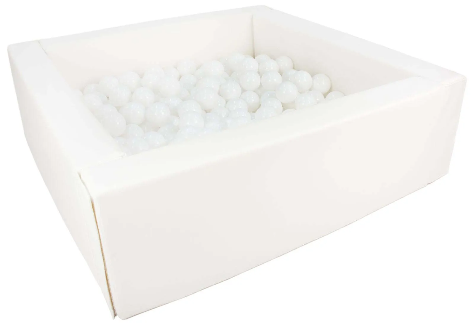 Soft play white ball pit