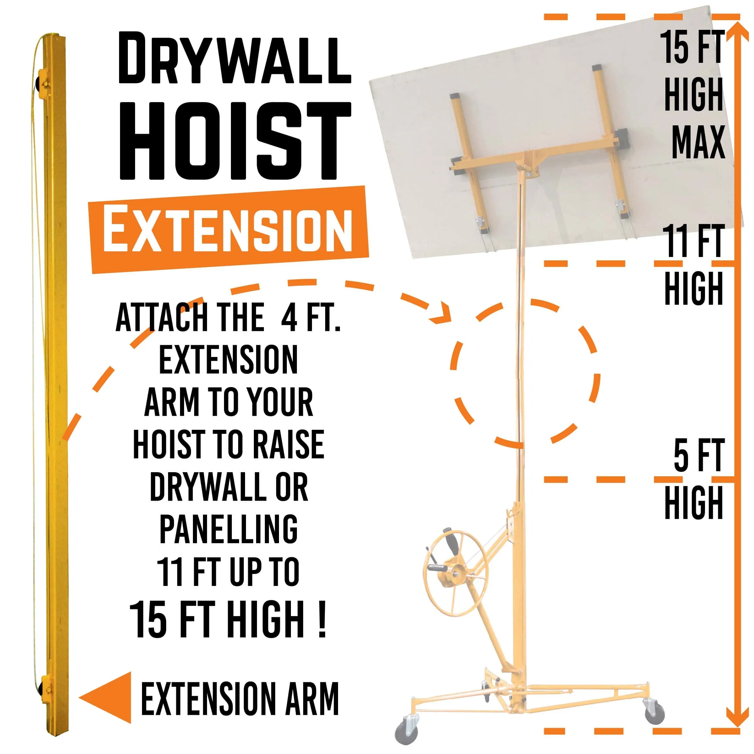 Drywall Lift Extension - 4ft