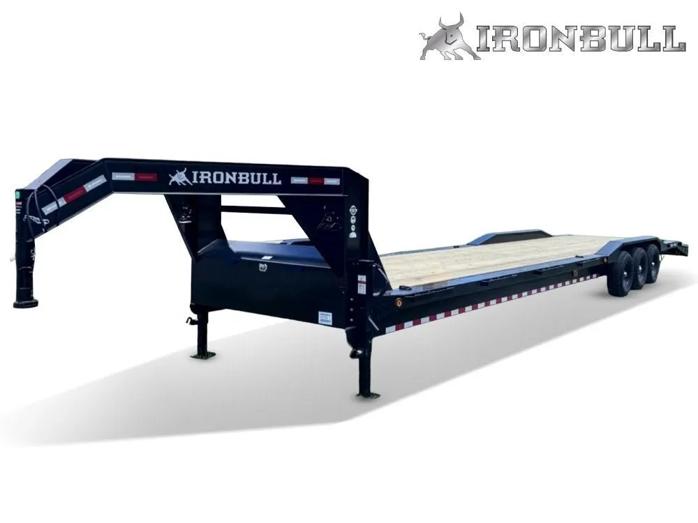 Tri-Axle 21K Gooseneck Flat Deck Trailer w/ Ramps