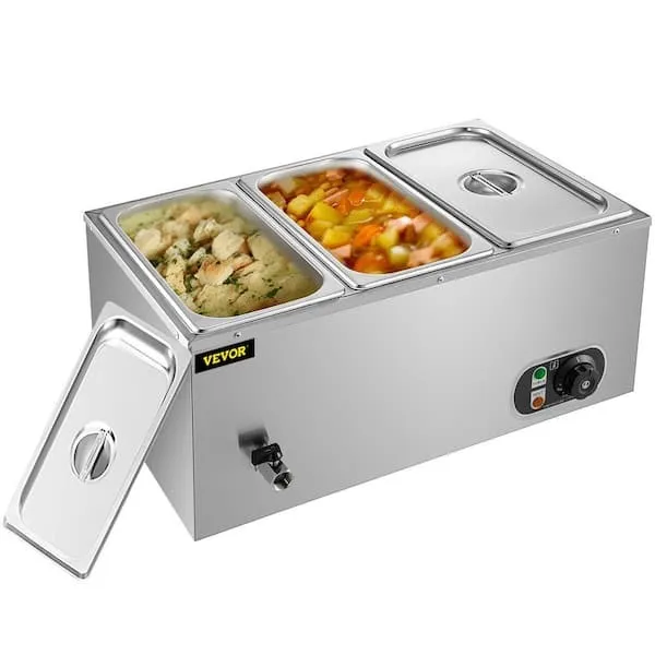 3-Pan Commercial Food Warmer - Vevor