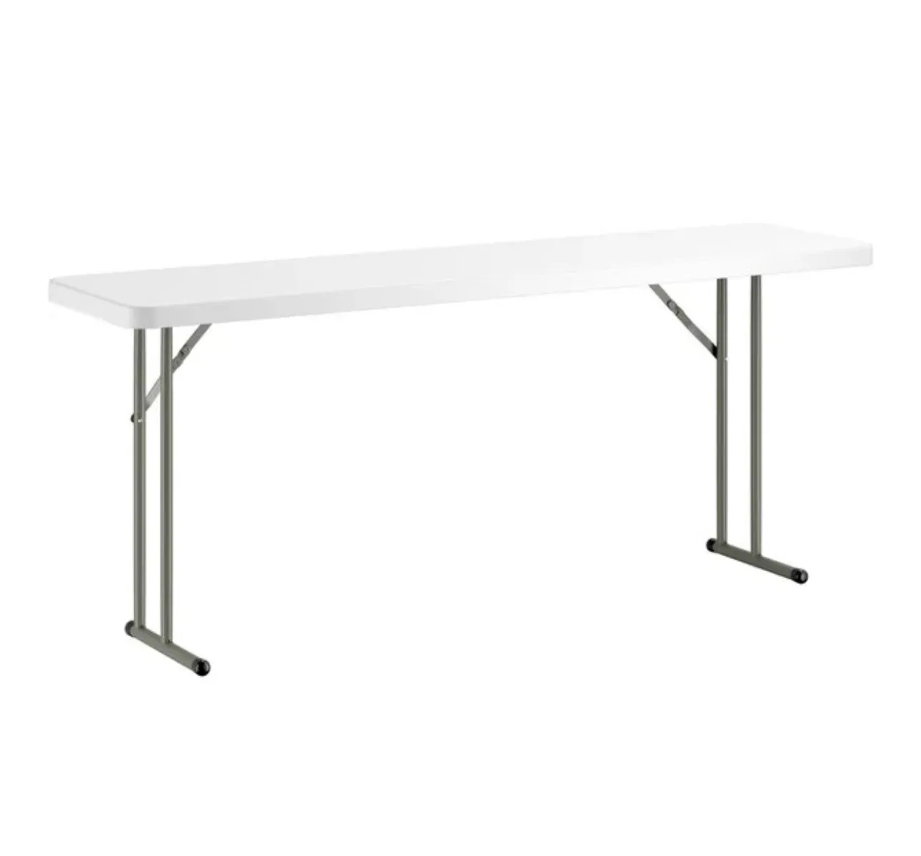 6' White Beverage Table