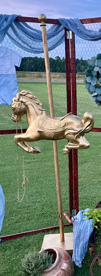 Gold Carousel Horse