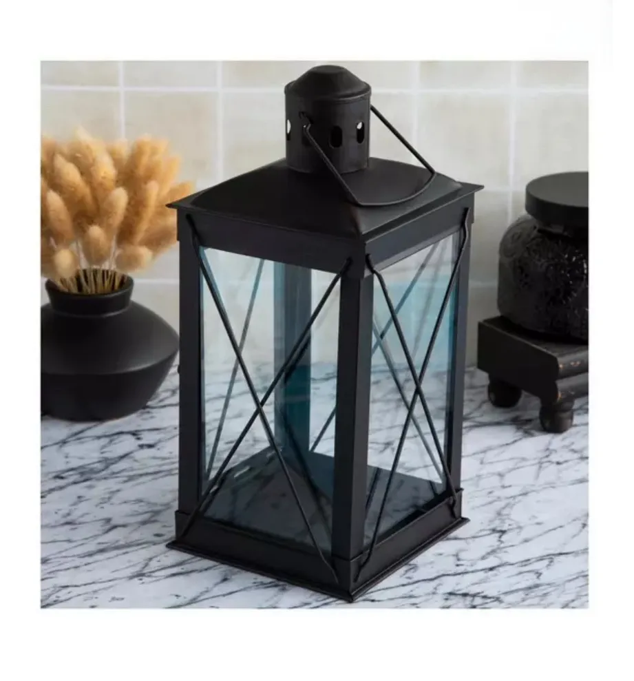 Crossback Farmhouse Metal Lantern