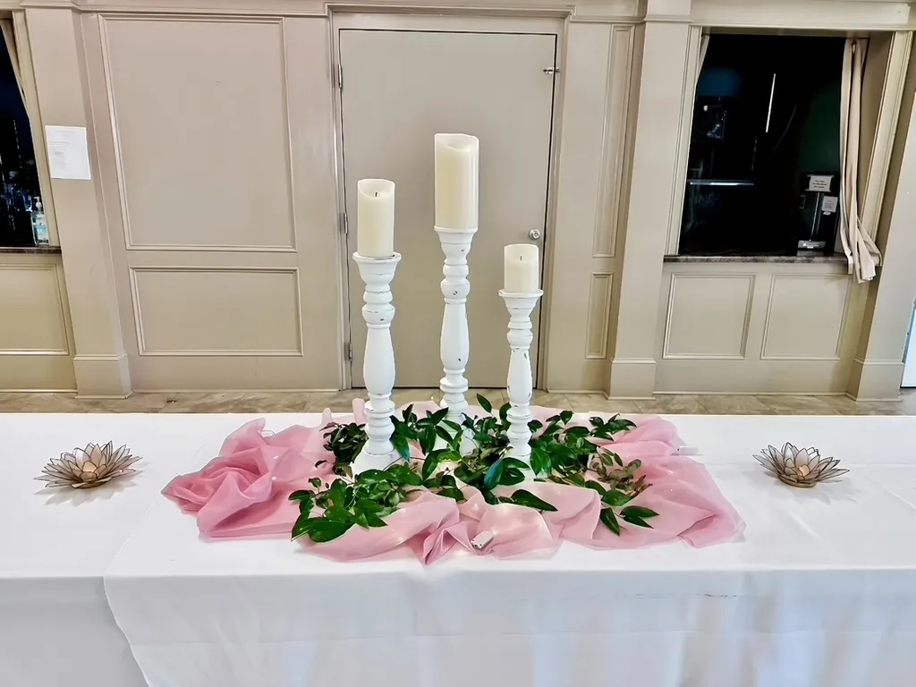 Wooden Pillar Candle Set