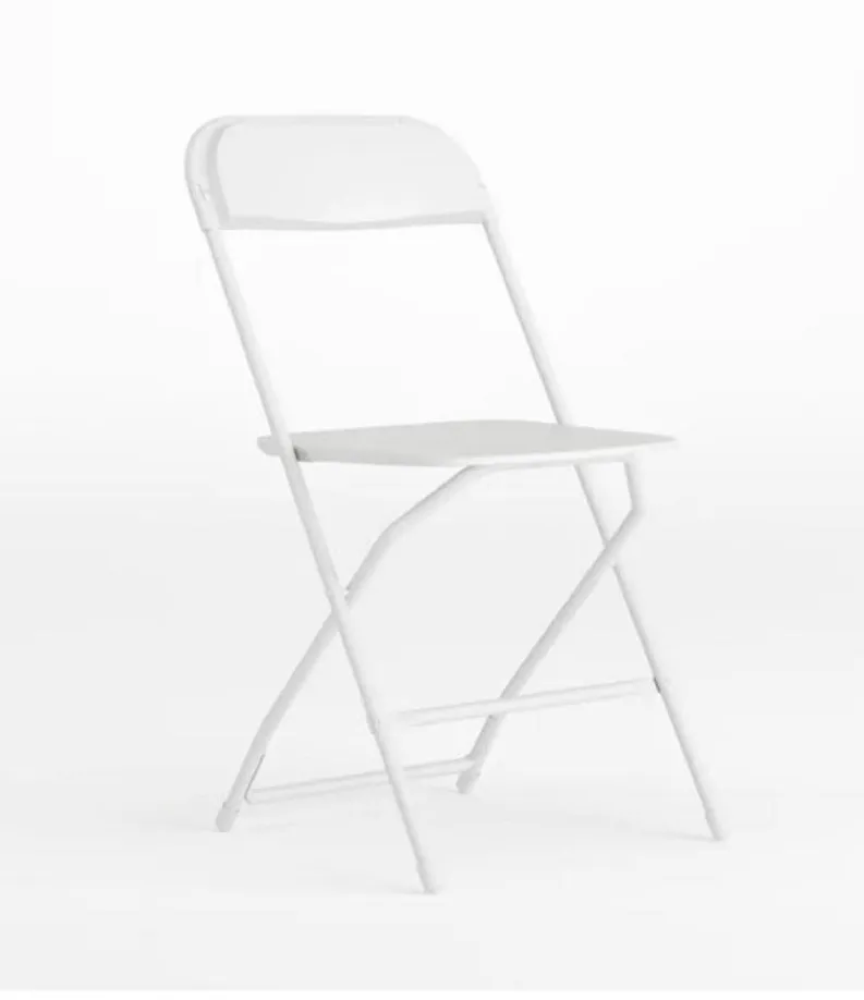 White Plastic Foldable Chair