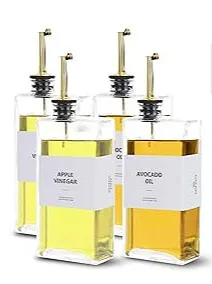 Modern Coffee bar glass syrup and brass dispensers (syrup not included)