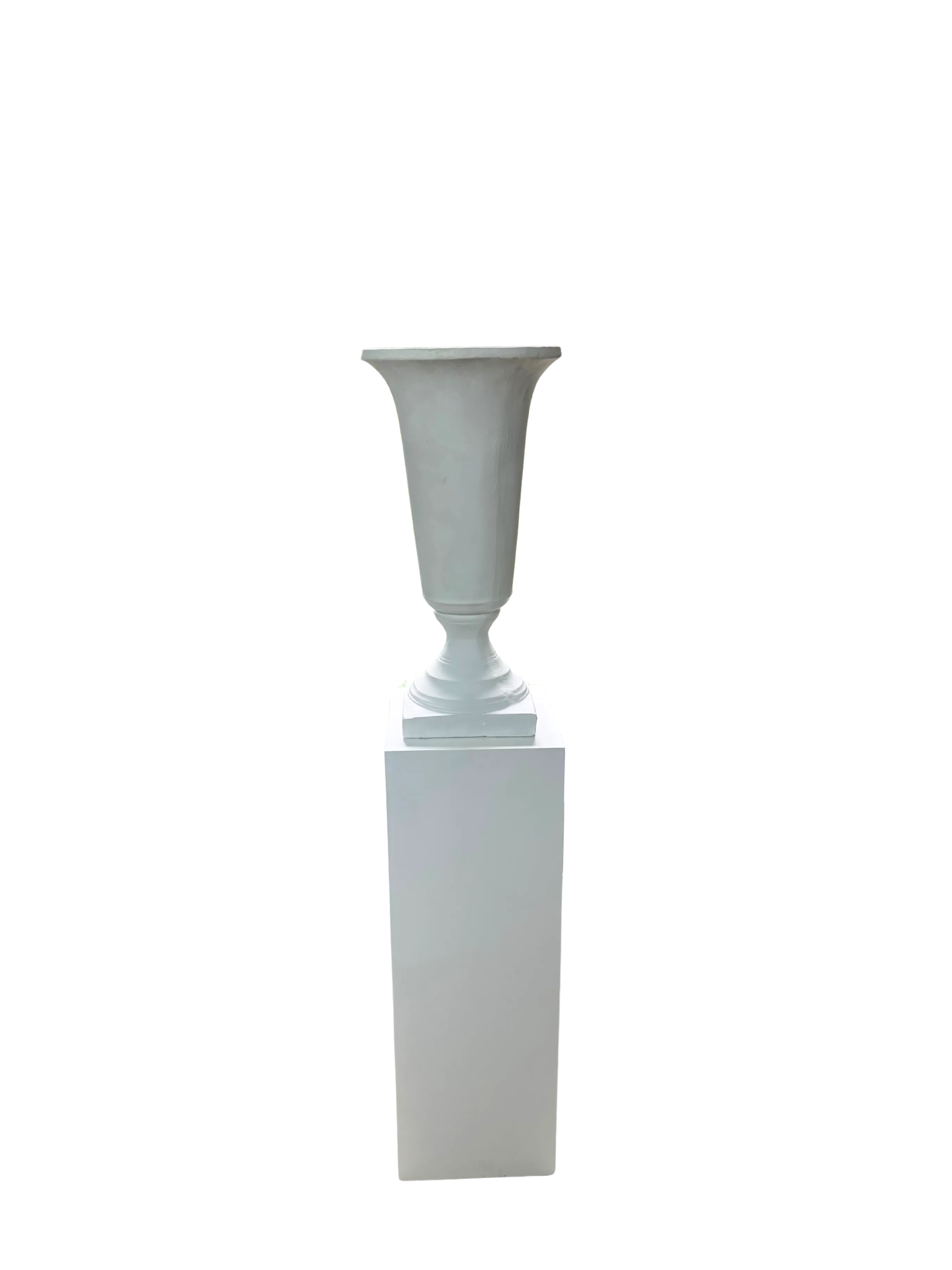Large White Floral Urns