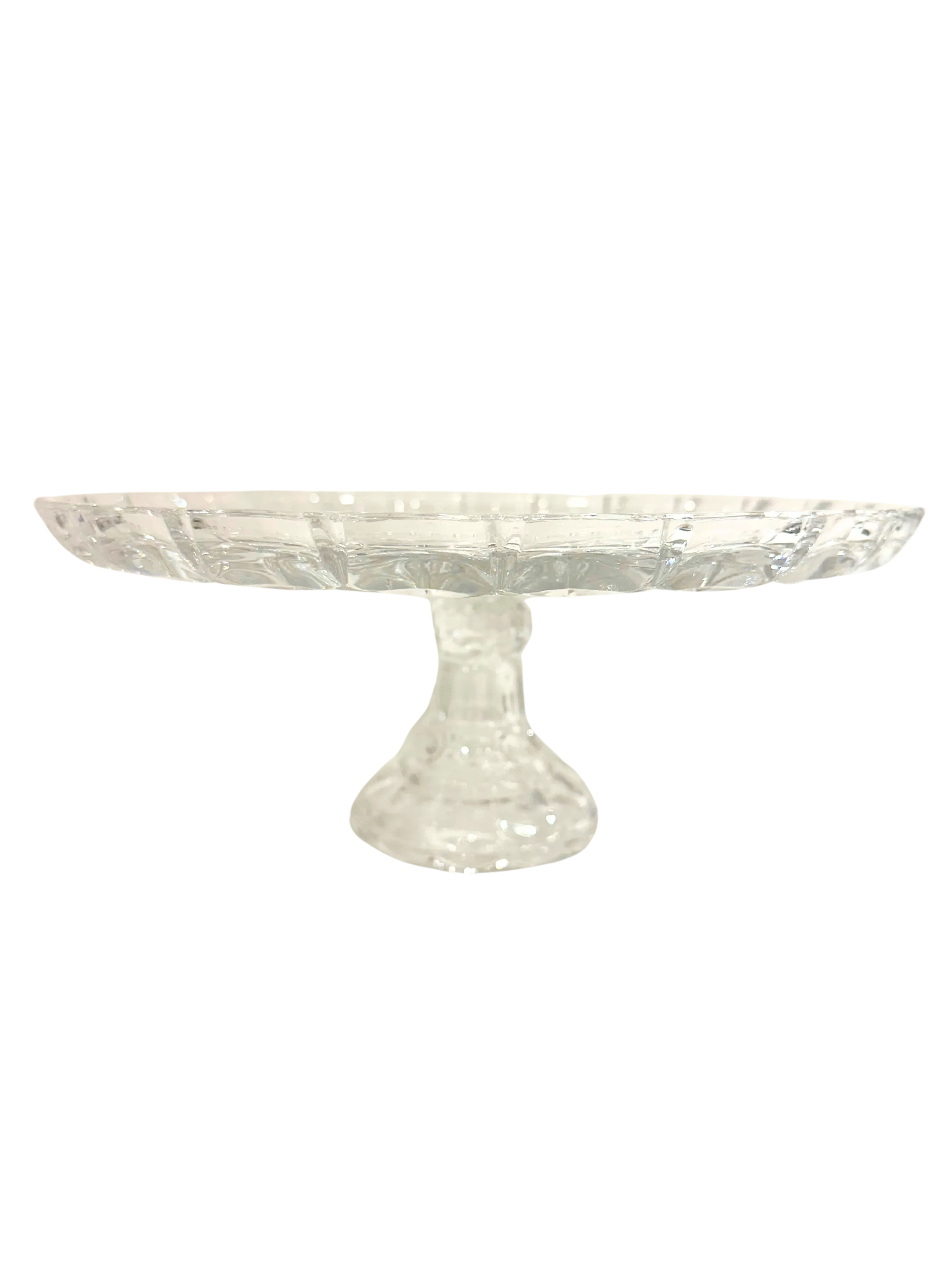 Crystal cake plate