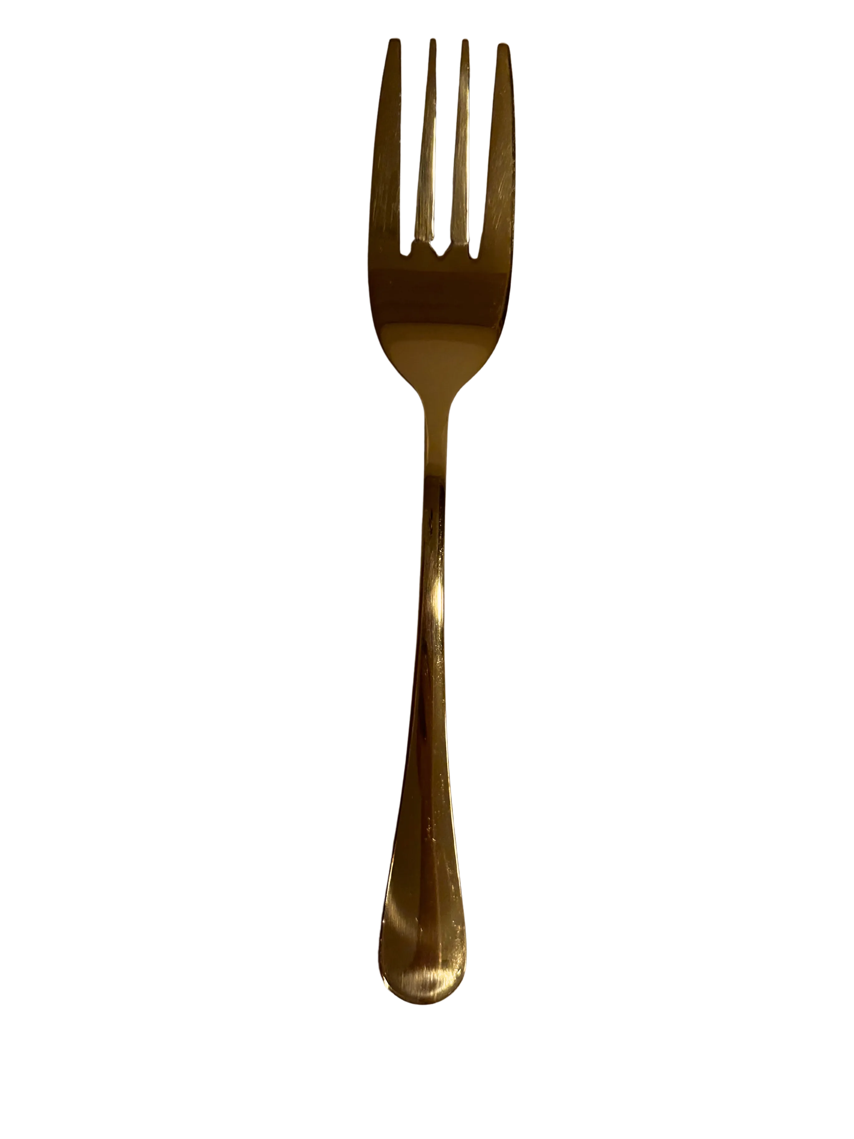 Gold Brass Serving Fork