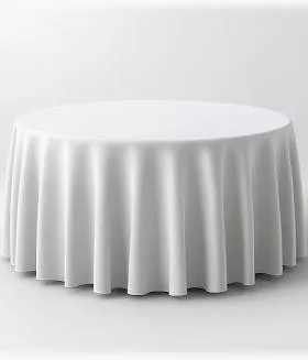 120" Round Classic White Tablecloth
