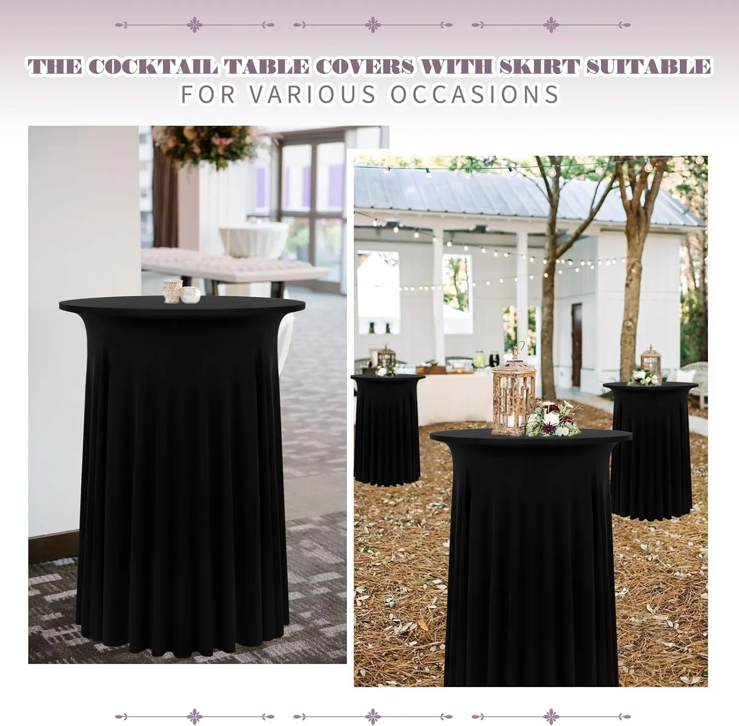 Tablecloth/Linen - Round - 32 in Bar Height Skirt (43 in Length)