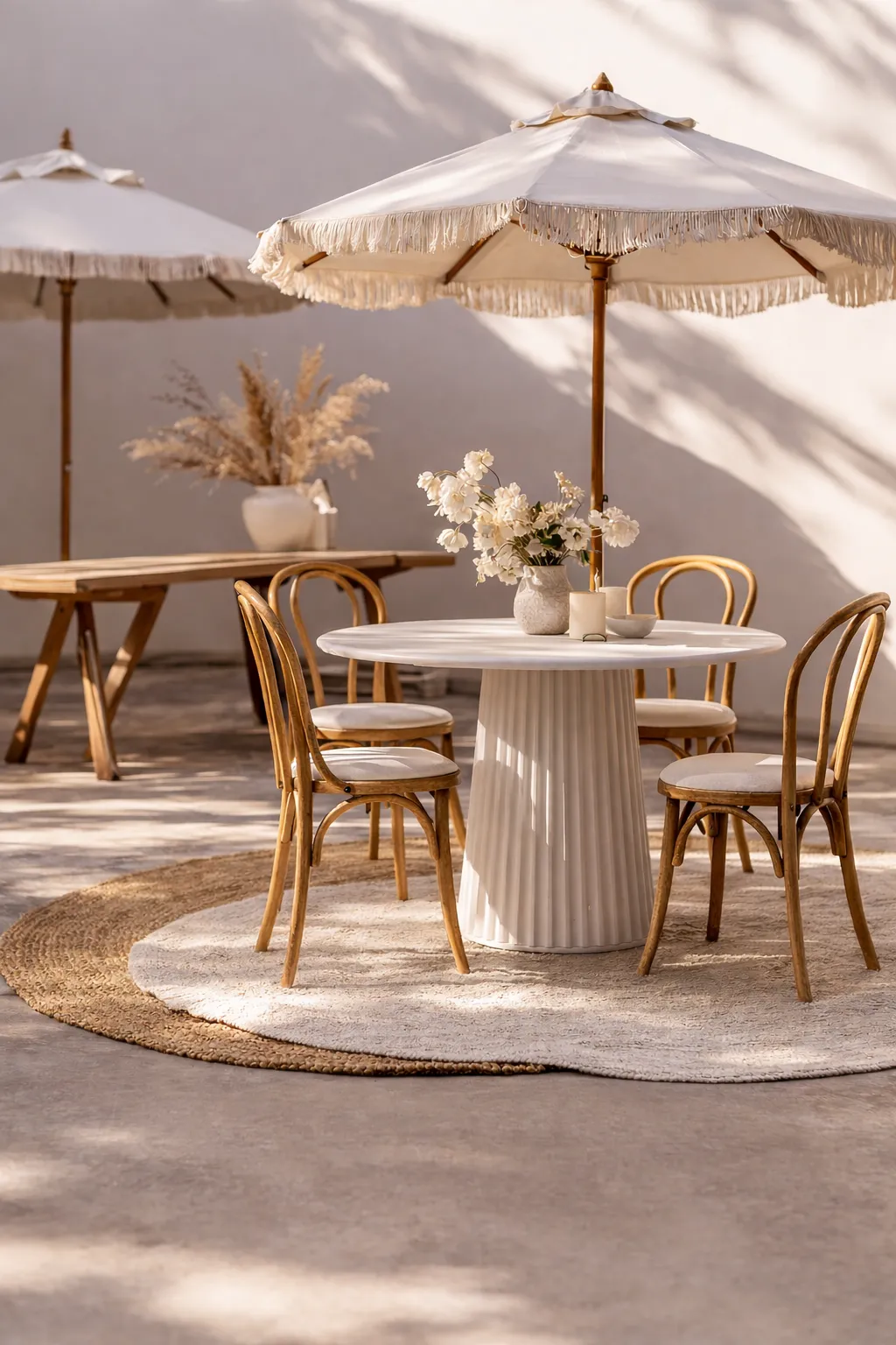Tables, Chairs, Umbrellas and Rugs