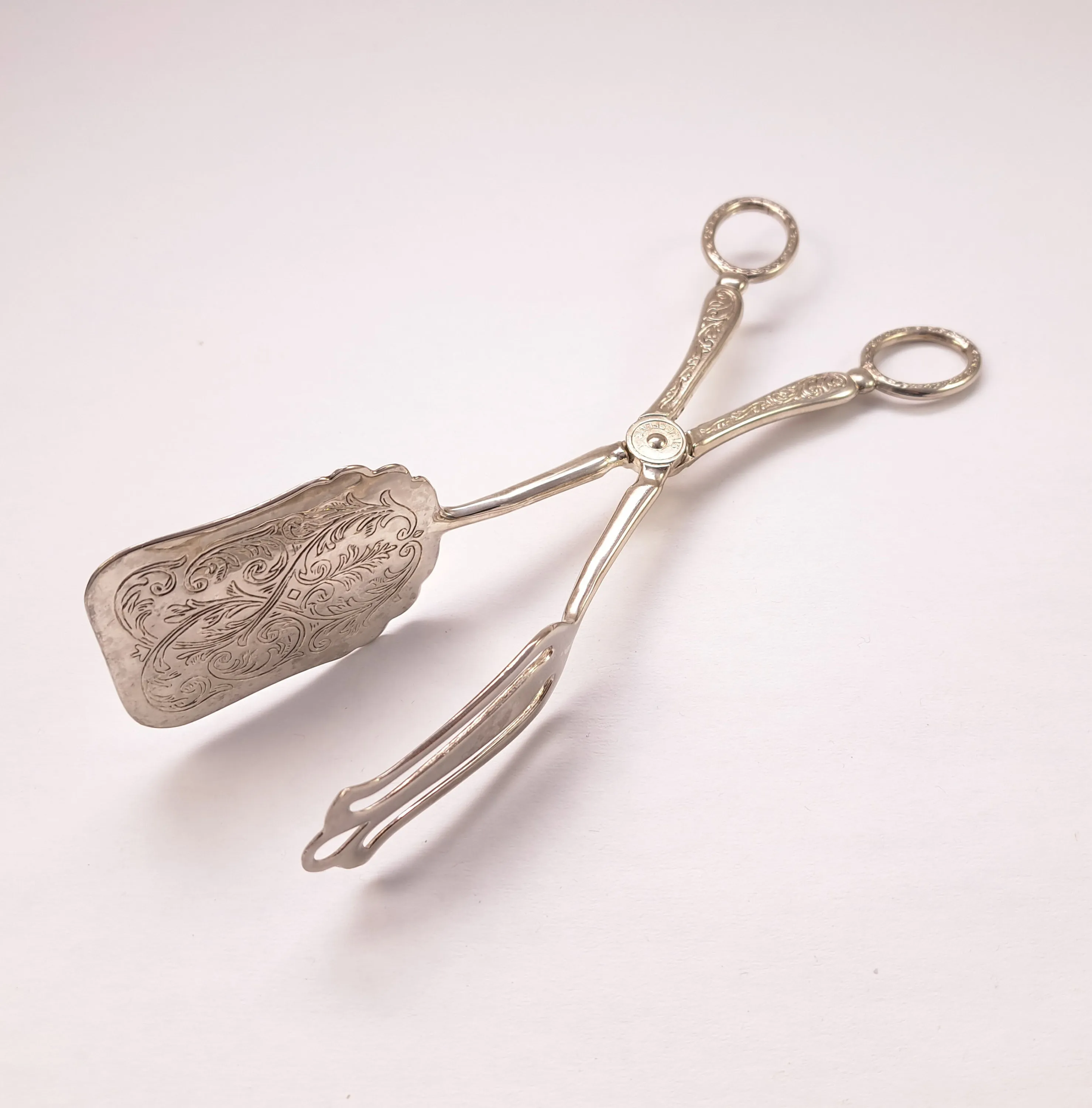 Silver Vintage Serving Tongs