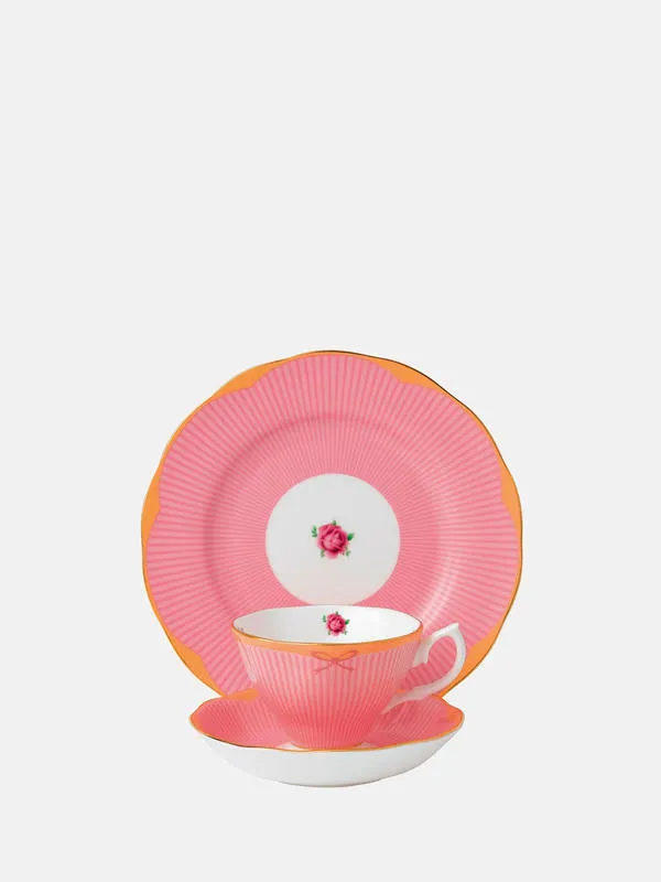 Royal Albert " Candy Sweet Stripe" Trio