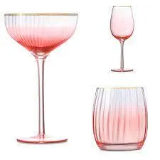 Blush Pink stemless wine/water glasses