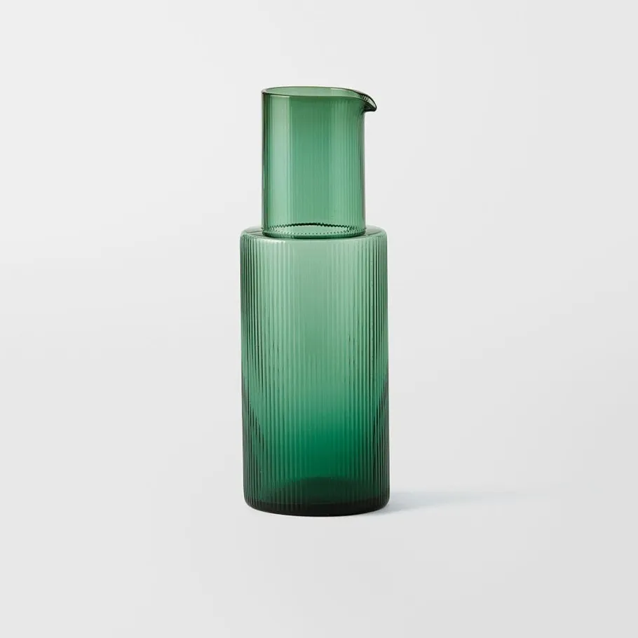 Fern Green Ripple Carafe - 1ltr
