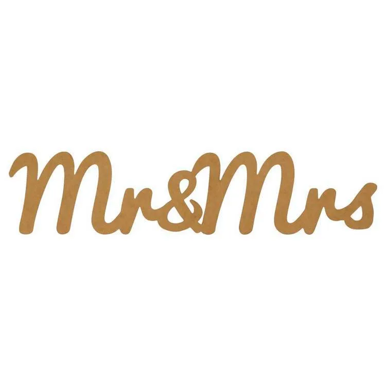 "Mr & Mrs" Sign - Custom colour