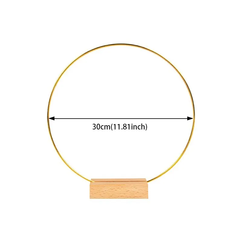 Wooden circle table wreath 30cm