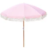Gelato Pink Fringed Umbrella