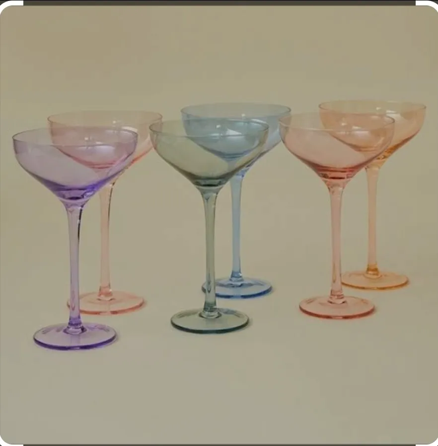 Ombre Coupe champagne glasses