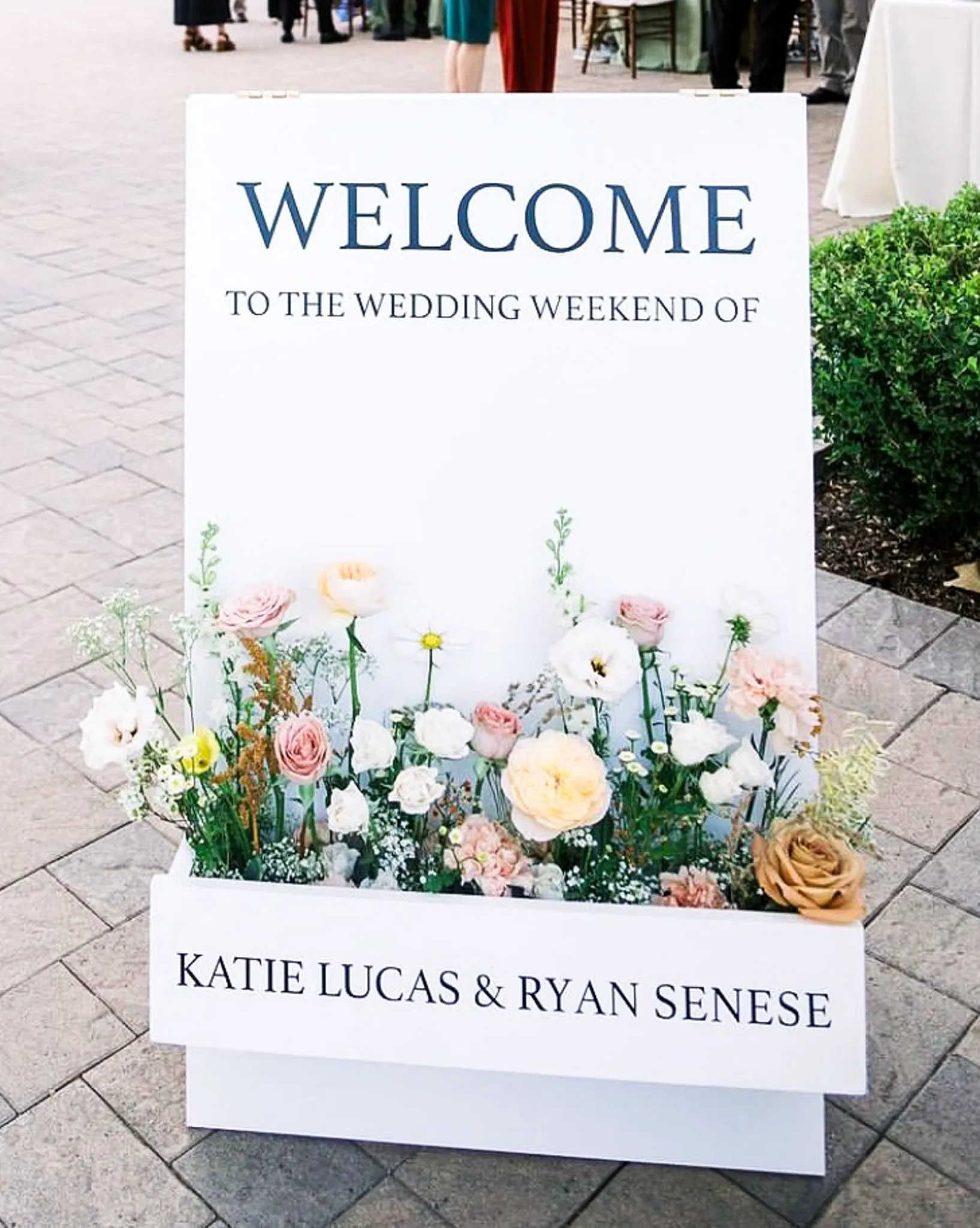 A Frame - Welcome sign with flower box