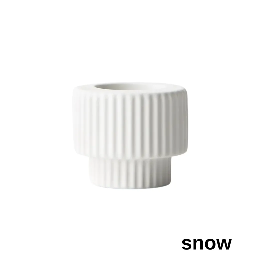 Linear Ceramic Candle Holder
