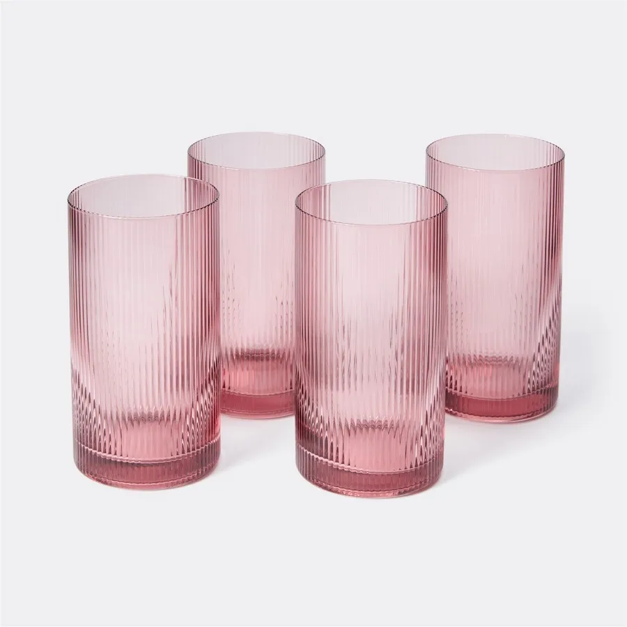 Rosewater Pink Ripple Highball - 480ml